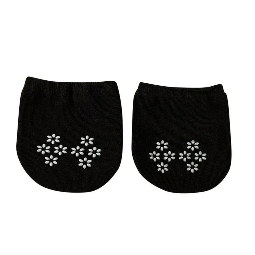 YKZZUP No-Show Socks Womens One Size Black Tan Non‎ Slip Liner 6 Pairs Daisy